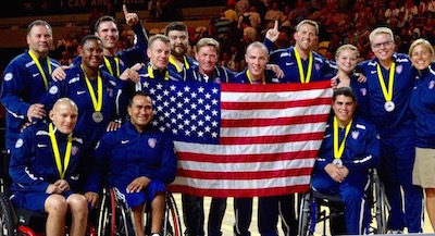 Picture of Ken Fisher with Team USA at Invictus Games 2014
