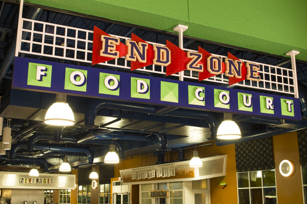 Image result for all star sports end zone food court