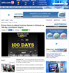 ABC WFTV - Orlando Prince Harry to Attend Invictus Games in Orlando