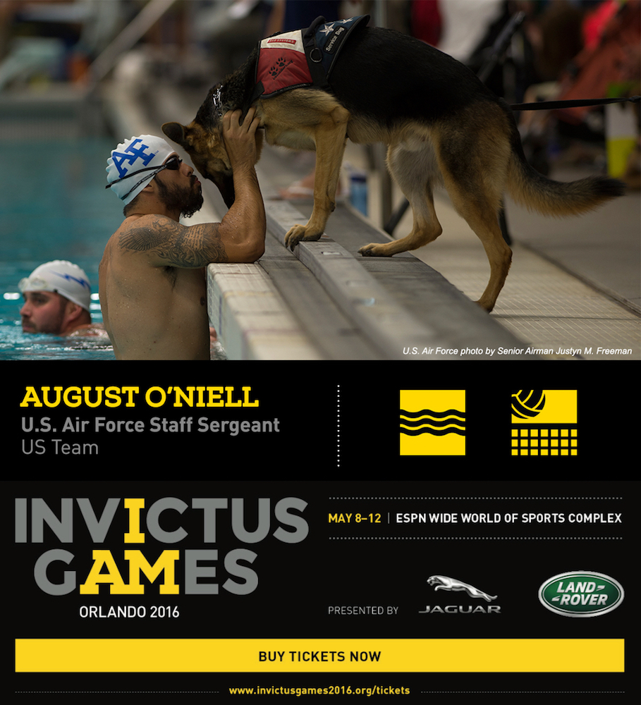 August O'Niell and Invictus Games 2016 Tickets