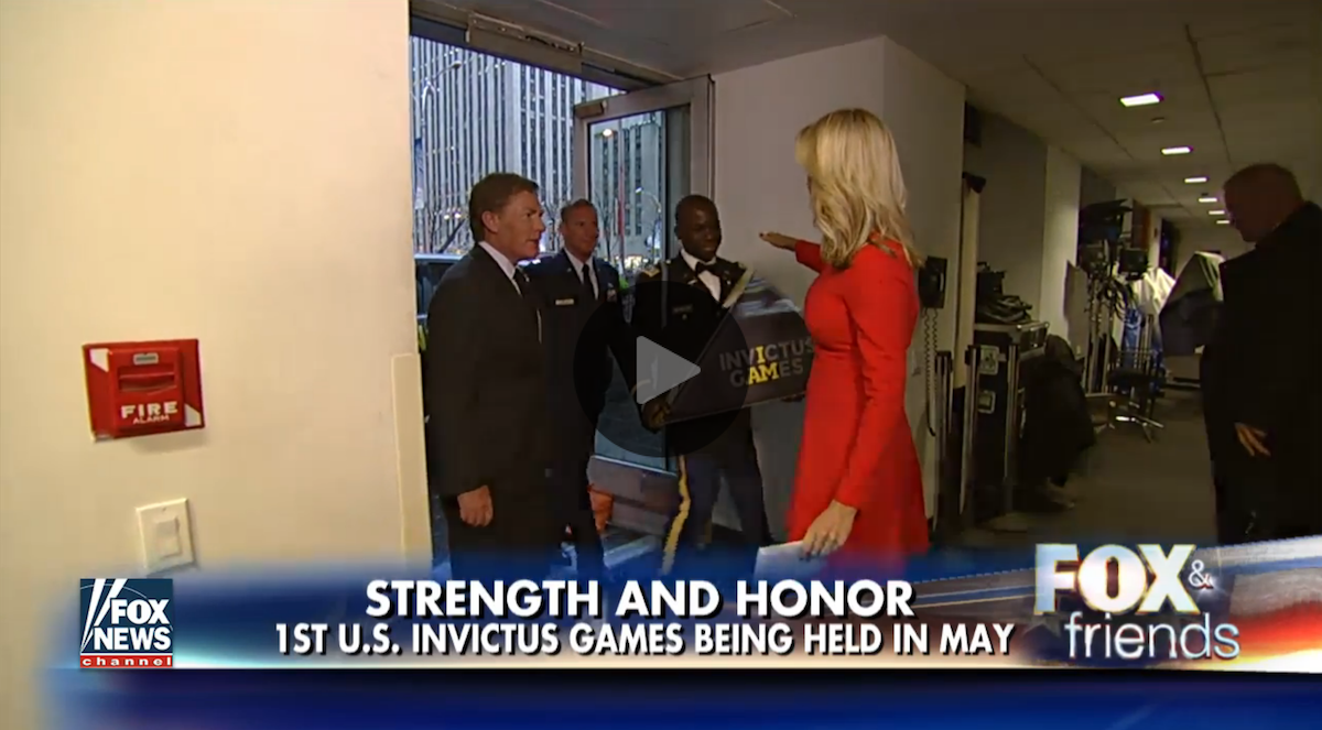 Invictus Games 2016 Flag Makes it to Fox and Friends in New York City